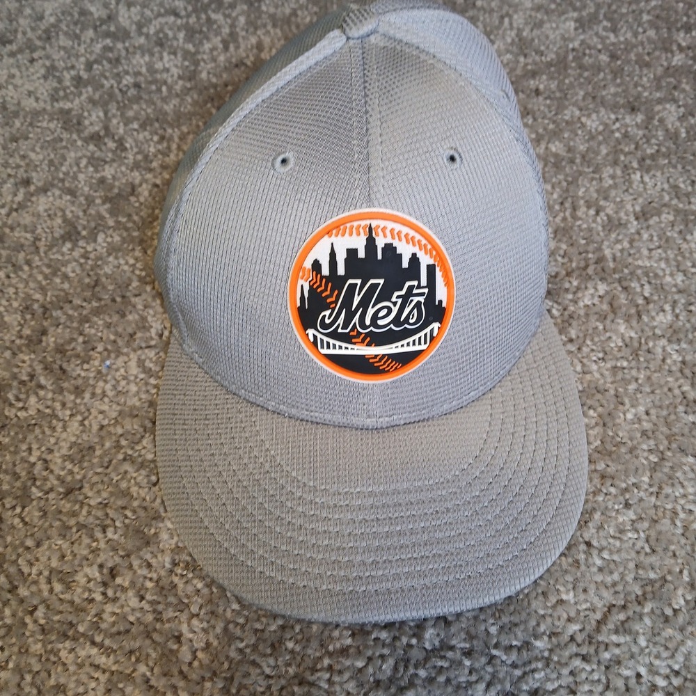 New Era 59FIFTY Low Profile New York Mets Fitted Hat Grey Size 7 3/8 MLB Cap